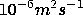 10^-6 x m^2 x s^-1